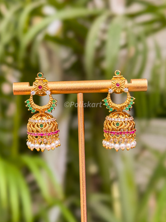 Cute stone worked jhumka