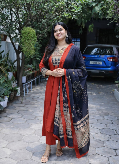 Mili - Pure cotton Anarkali set