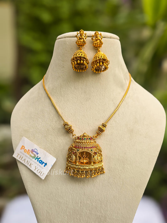 Kashi gopuram necklace with earing set