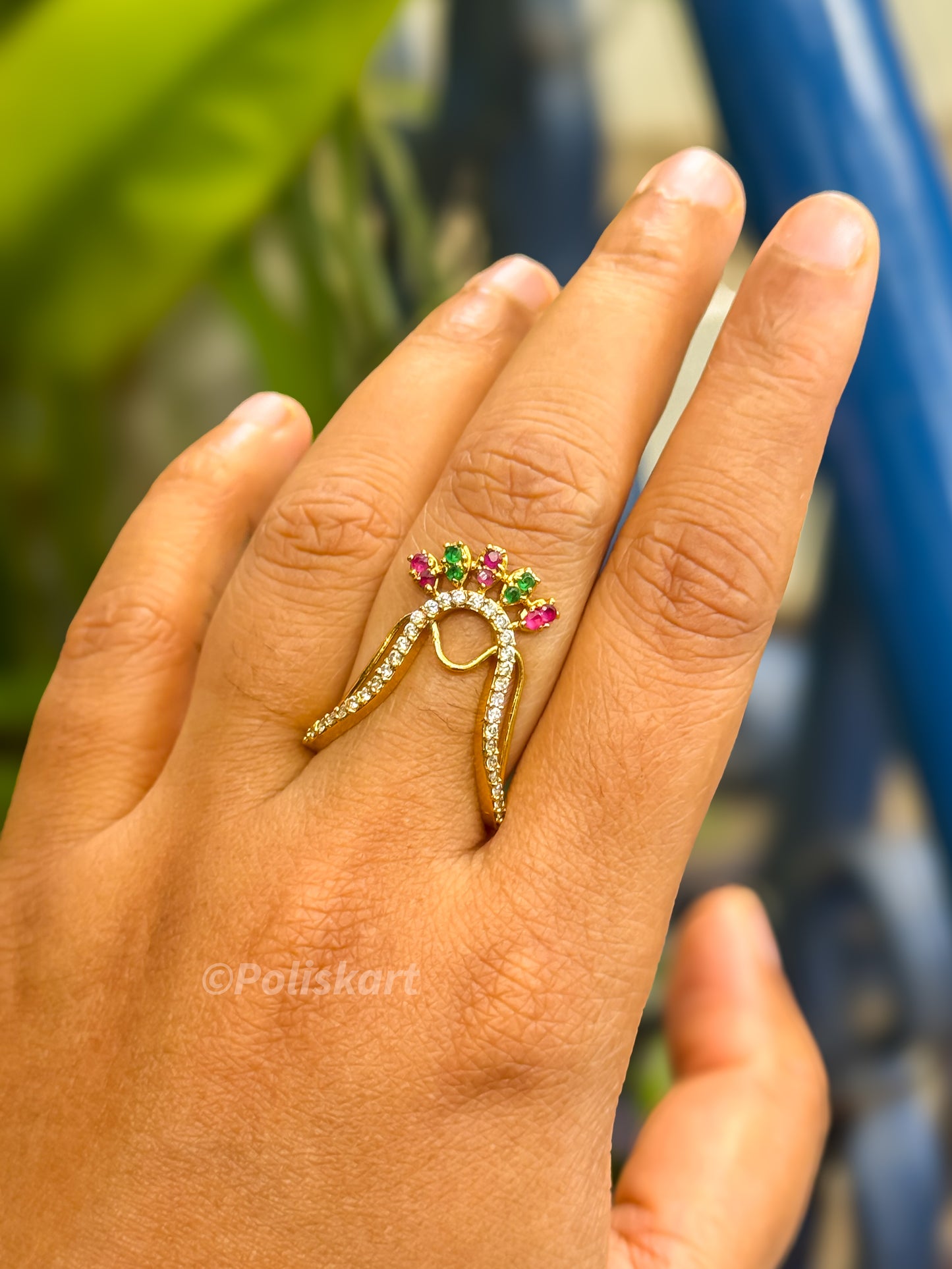 Vangi Ring - Crown design worked - Free size