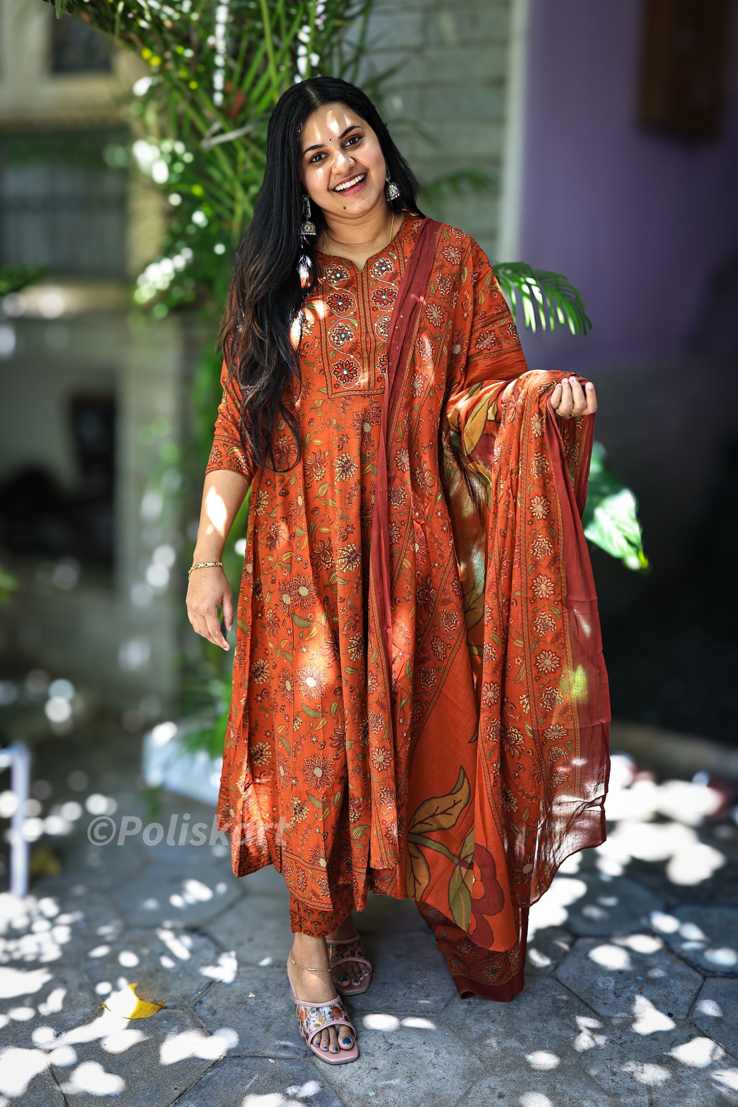 Sariga - Pure cotton Anarkali set