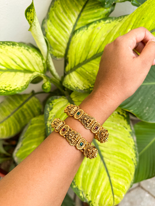Pair of premium Lakshmi designed bangles - 2