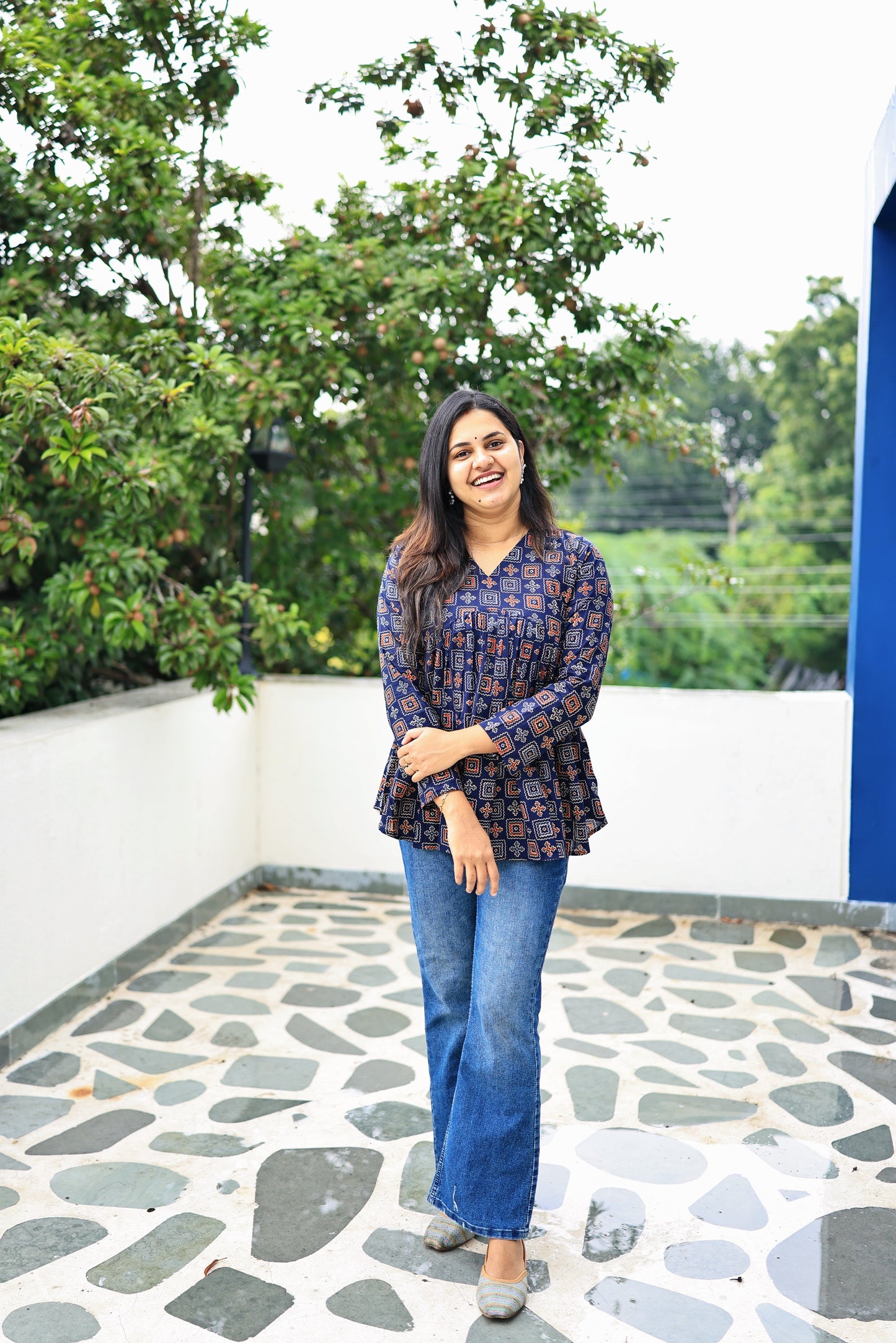 Siara - Full sleeve cotton short Kurti