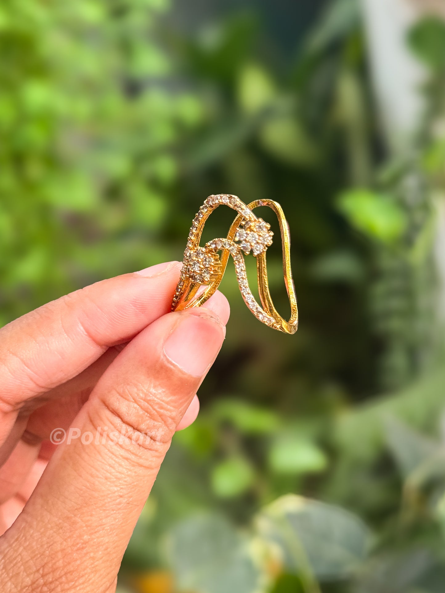 Vangi ring - white Stone flower-Free size