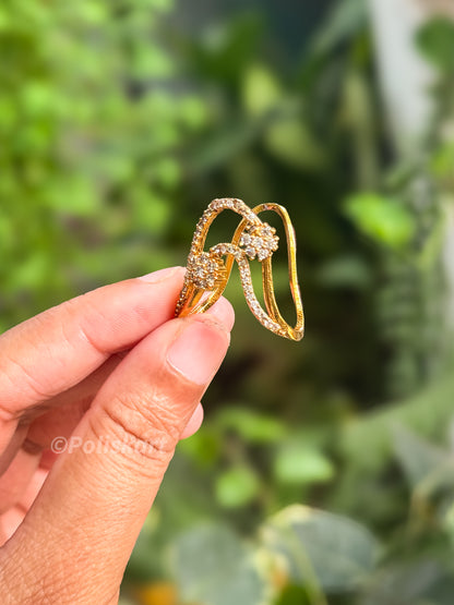 Vangi ring - white Stone flower-Free size
