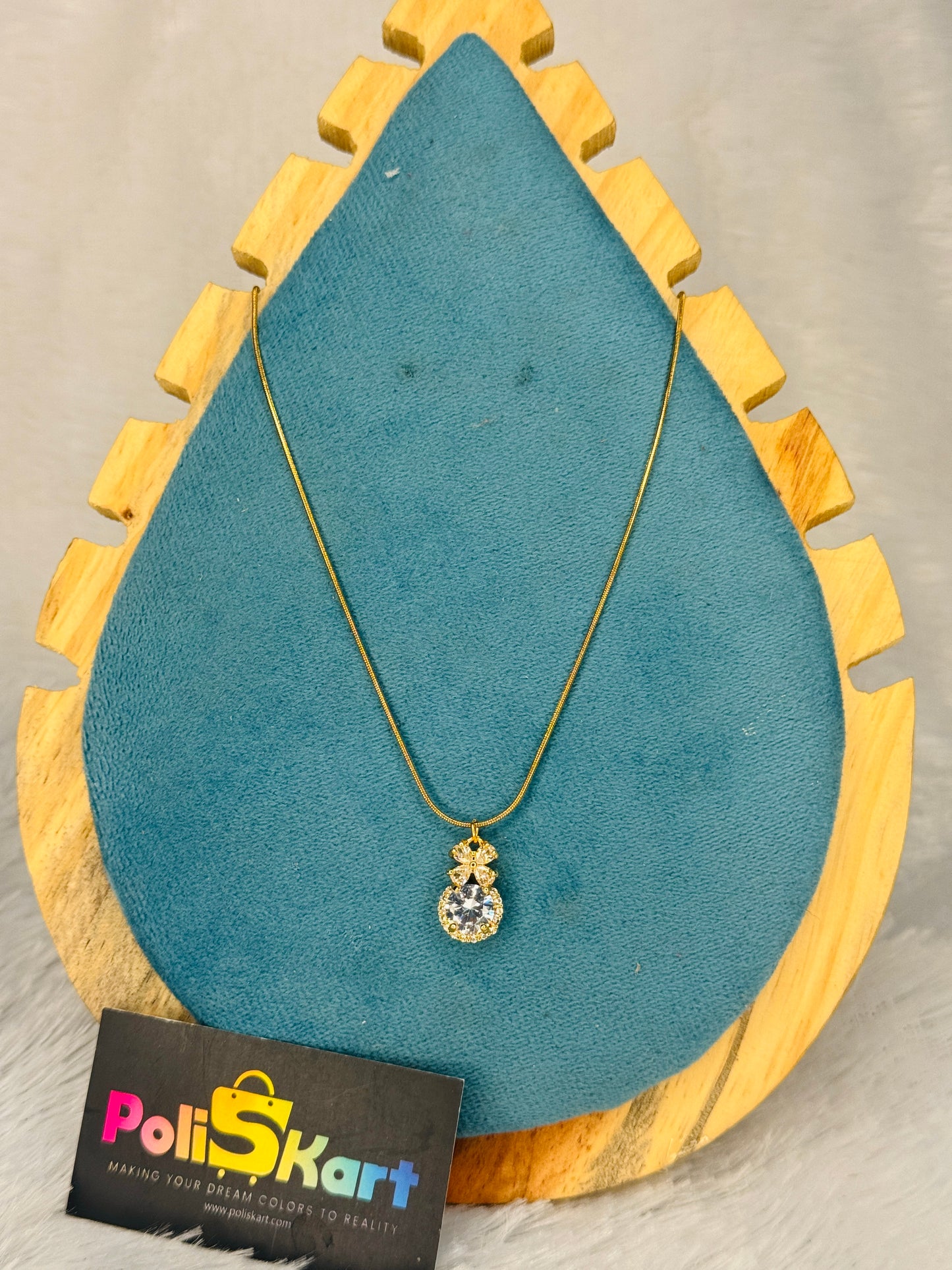 PK017 - Anit tarnish Chain -  Big diamond Design