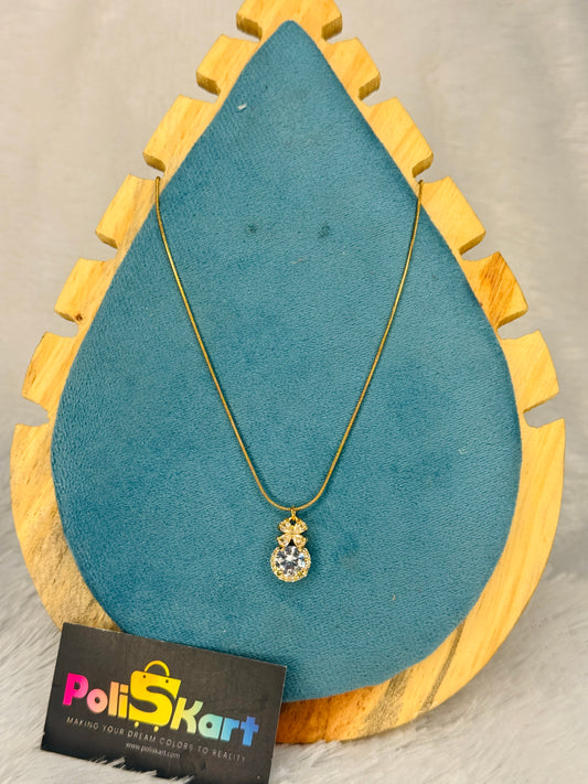 PK017 - Anit tarnish Chain -  Big diamond Design