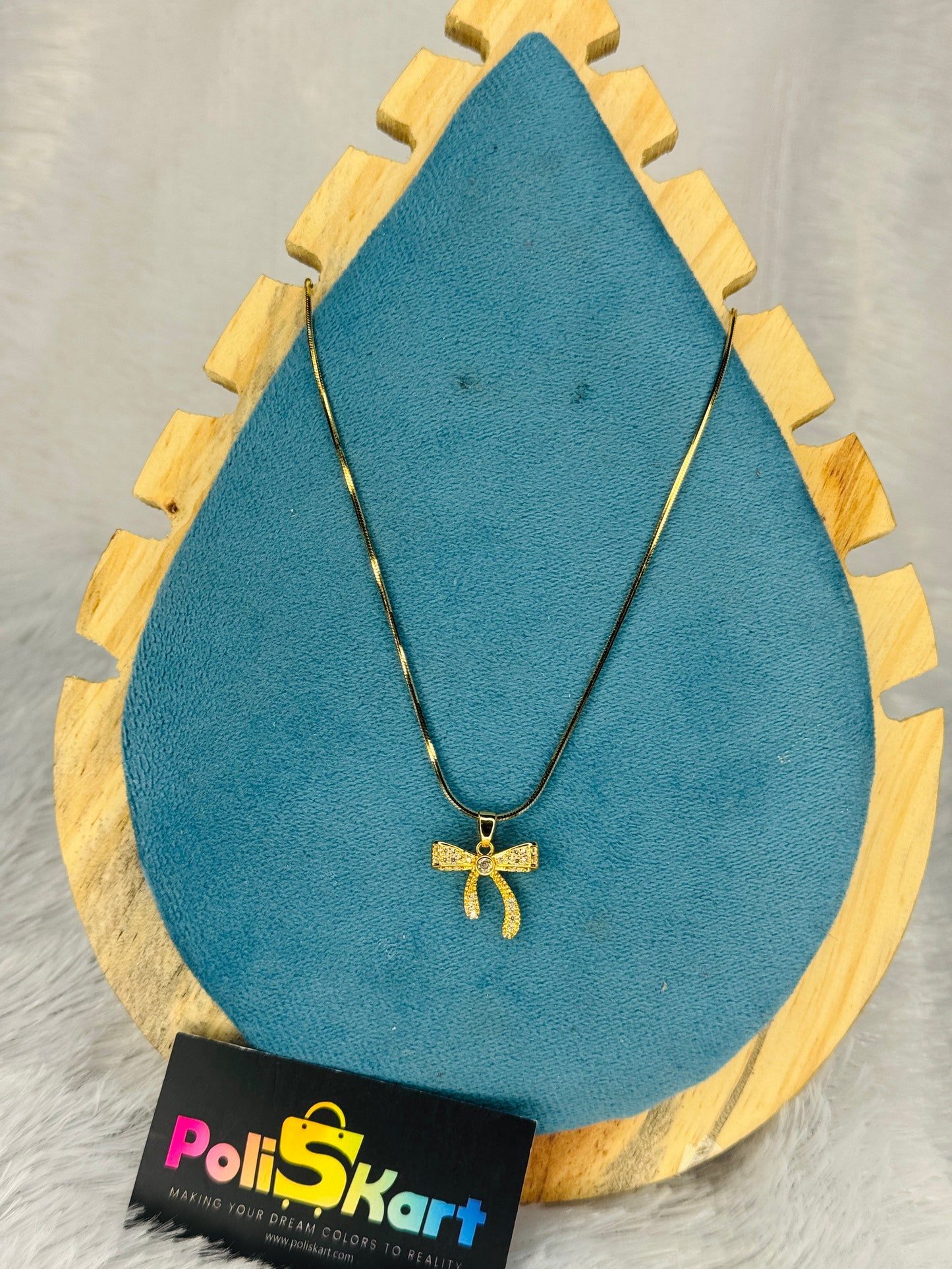 PK022 - Anit tarnish Chain - Cute bow Design