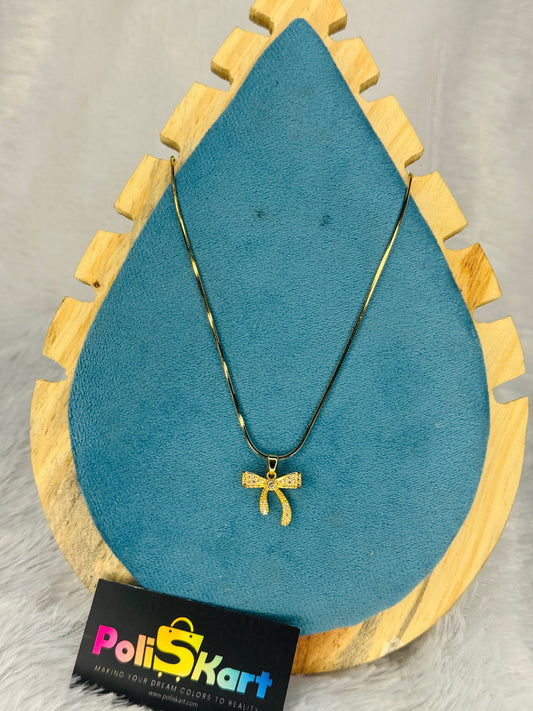 PK022 - Anit tarnish Chain - Cute bow Design