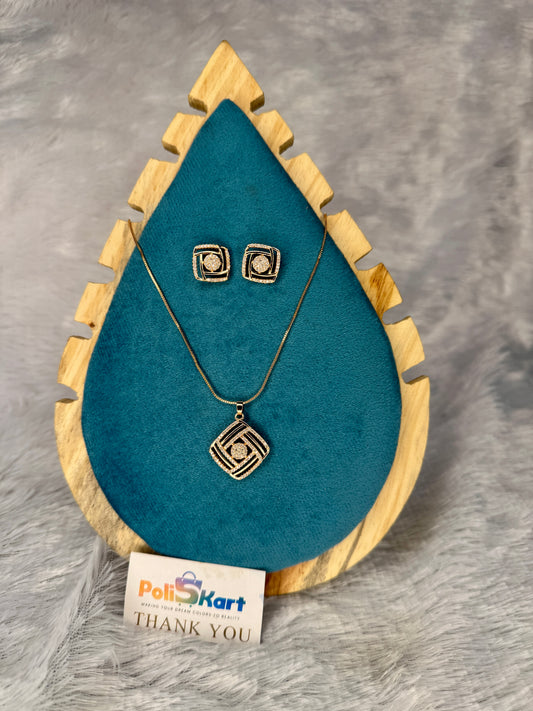 Rose gold jewel - Double square
