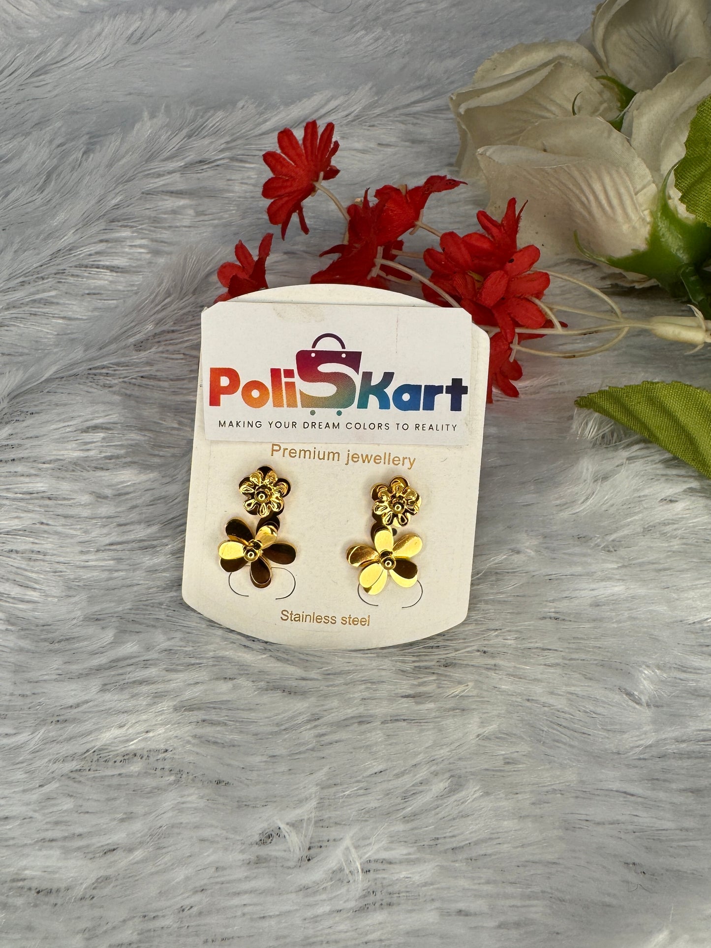 Cute Double flower earing