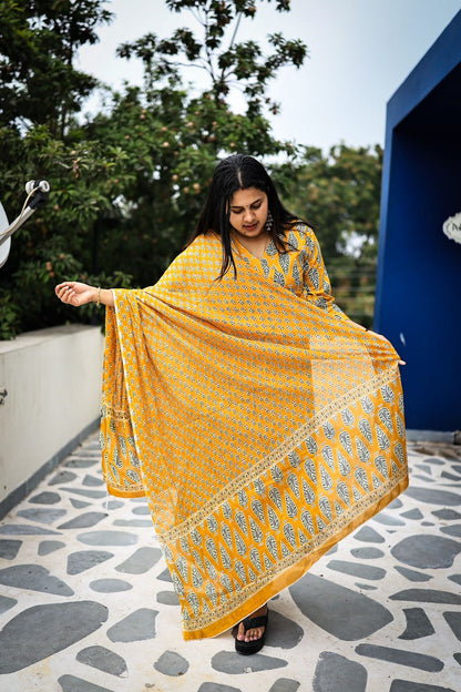 Yami - Cotton Anarkali Suit