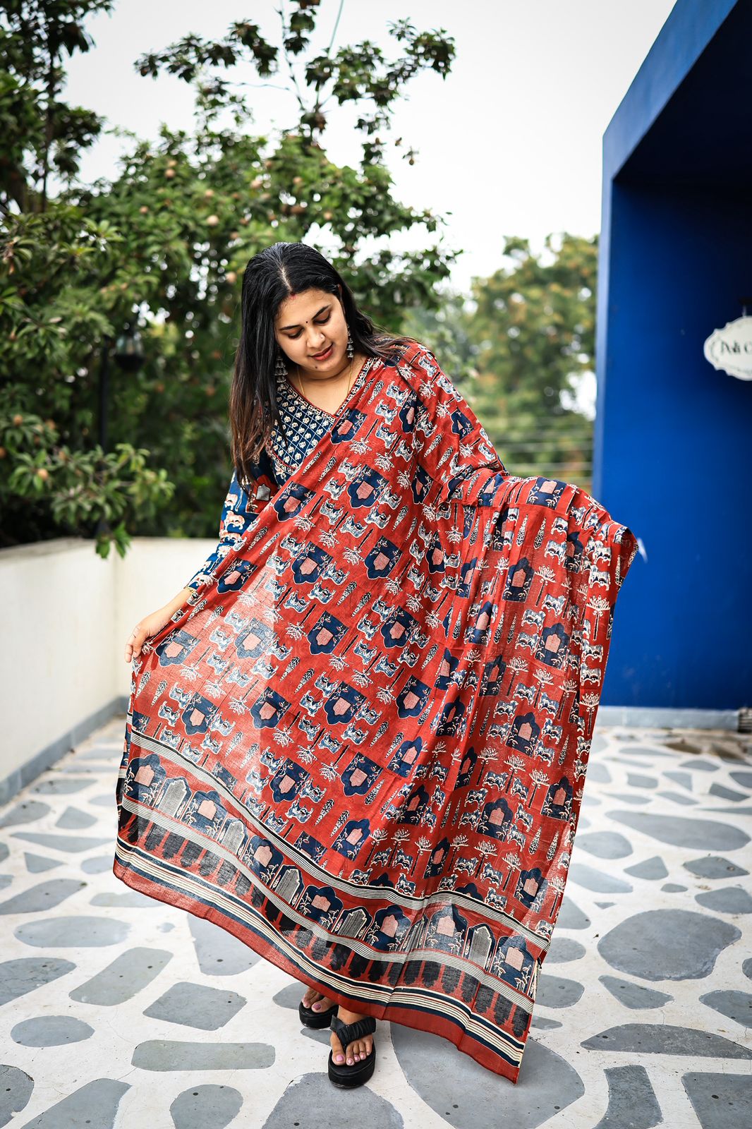 Reeta - Cotton Anarkali Suit