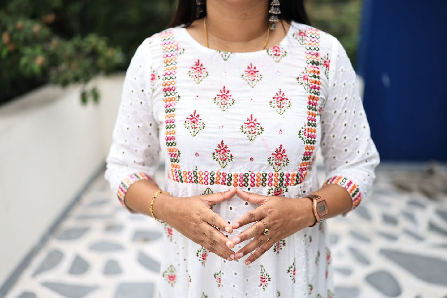 Angelin - Cotton Anarkali suit