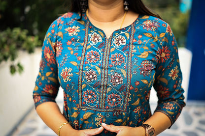 Mayil - Cotton Anarkali suit set