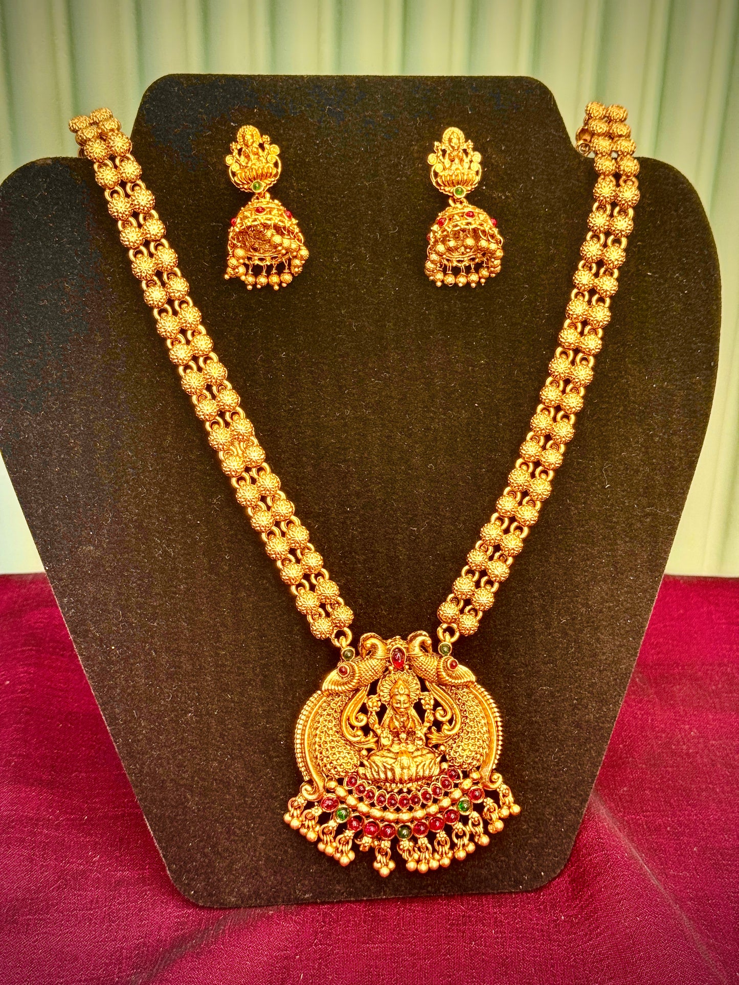 Antique Lakshmi Harram with Jhumka
