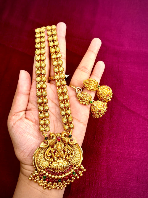 Antique Lakshmi Harram with Jhumka