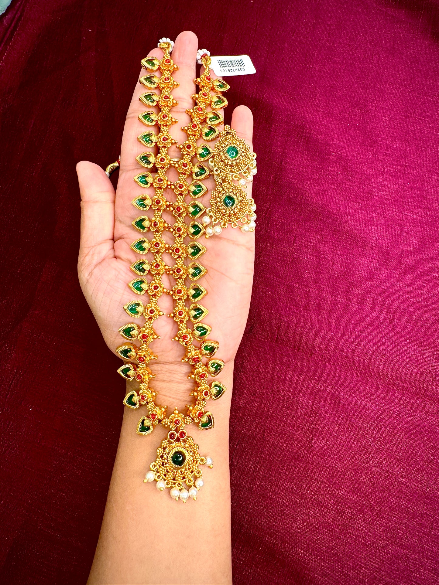Kerala Palakka Styled Harram with Necklace