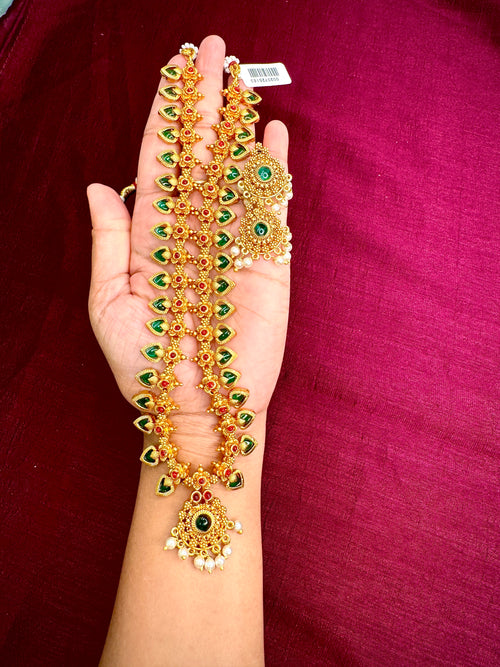 Kerala Palakka Styled Harram with Necklace