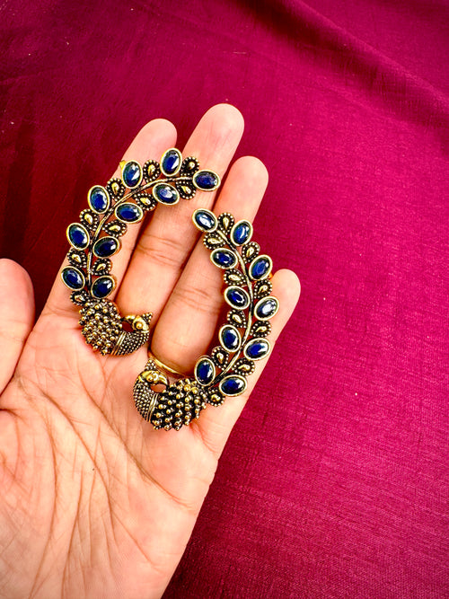 Blue Peacock Earring