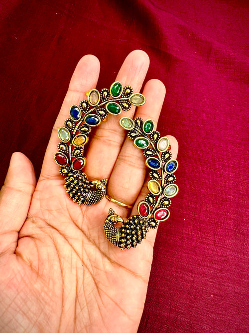 Multicolor Peacock Earring