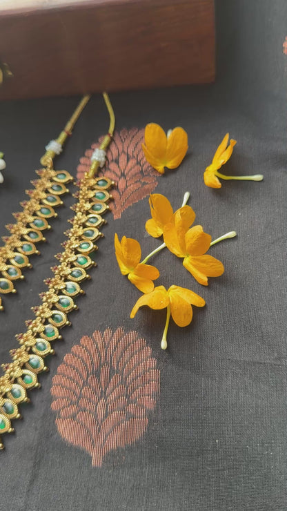 Trending Palakka Necklace & Haram set with earring